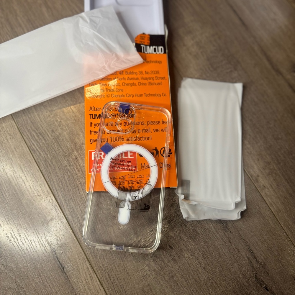 Orange and Black Phone Screen Protector